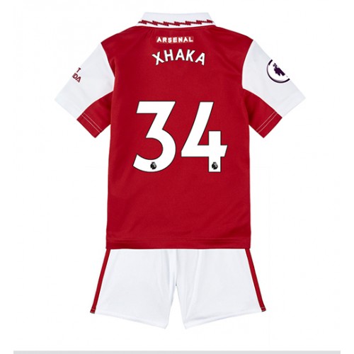 Fotbalové Dres Arsenal Granit Xhaka #34 Dětské Domácí 2022-23 Krátký Rukáv (+ trenýrky)